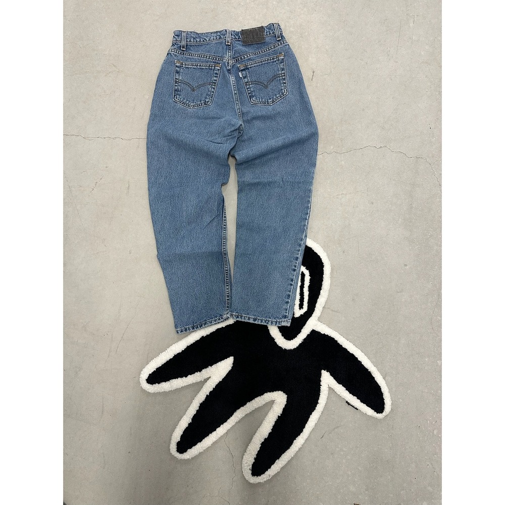 Vintage Levis Silver Tab Loose Fit Jeans Medium Wash Blue 90s High Rise Size 27
